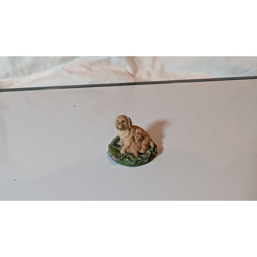 The Stratford collection mini Labrador puppy dog& Teddy bear 1998 Figurine
